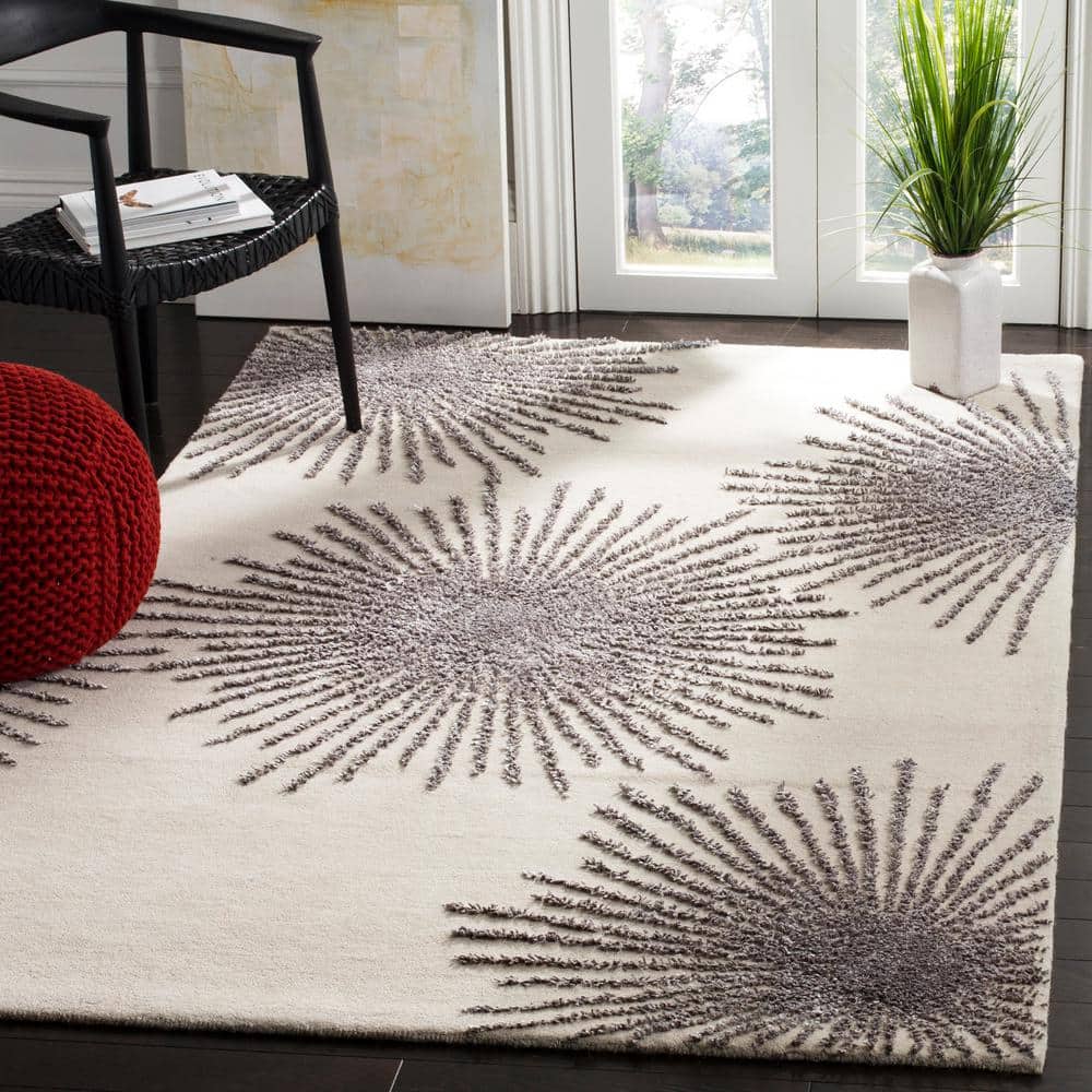 Soho 8 ft. x 10 ft. Ivory/Silver Distressed Starburst Area Rug price history on PriceWatchPro