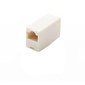 In-Line Ethernet Cord Coupler, Almond