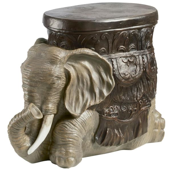 Design Toscano The Sultans Elephant 20.5 in. W Brown Polyresin Sculptural Side Table
