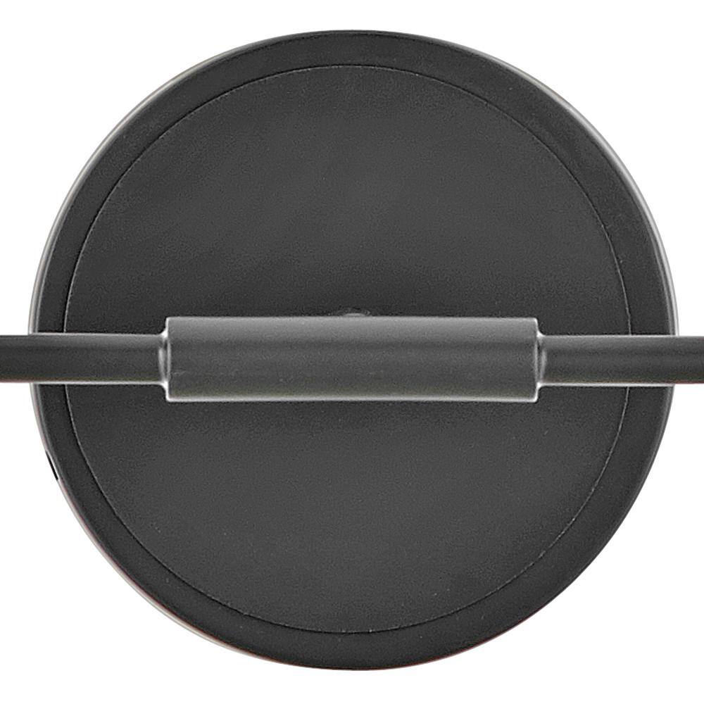 Lark Fitz 2-Light Black Dimmable Vanity Light with Etched Opal Shade