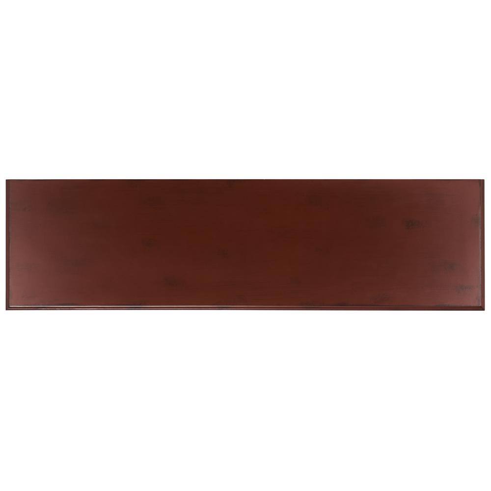 Cynthia Brown Wood and Metal Hallway Table with Storage