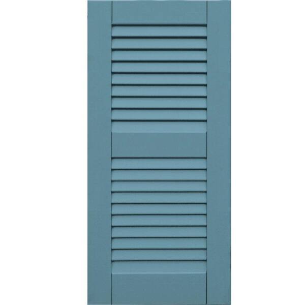 Winworks Wood Composite 15 in. x 32 in. Louvered Shutters Pair #645 Harbor