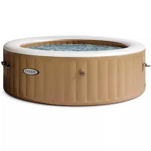 4-Person 120-Jet Inflatable Hot Tub with Spa Light and Headrest