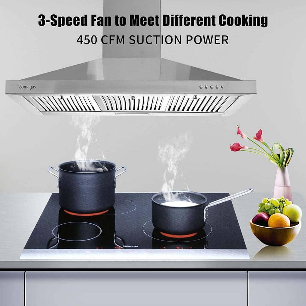 Insert Range Hood 800CFM 3-Speed 36 in. Stainless Steel Built-In Kitchen  Stove Vent with LEDs GEHT-LQD0-G9Y - The Home Depot