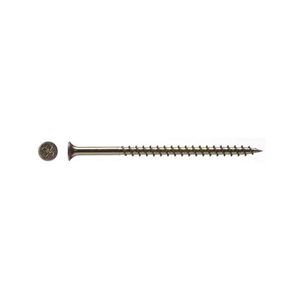 BIG TIMBER #10 x 3-1/2 in. Phillips Drive Bugle Head Yellow Zinc Wood Screw (56-Pack)