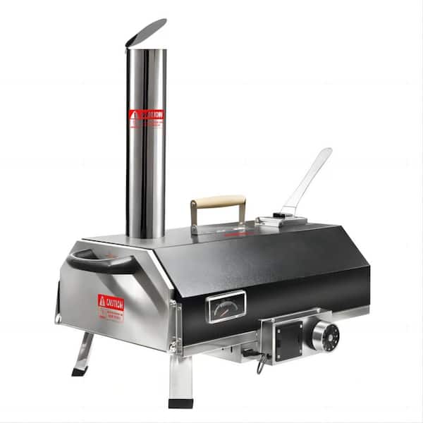Clihome 12 in. Wood Fired Outdoor Pizza Oven Portable Hard Wood Pellet Pizza Maker for Any Outdoor Kitchen