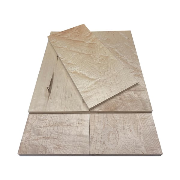1 in. x 12 in. x 2 ft. Maple S4S Board (5-Pack)