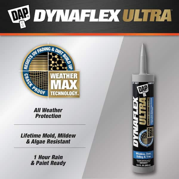 DAP Dynaflex Ultra 10.1 oz. Gray Advanced Exterior Window Door and Siding  Sealant (2-Pack) 7079818219 - The Home Depot