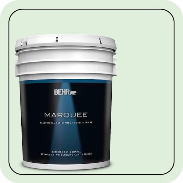 BEHR MARQUEE 5 gal. #450C-2 Breath of Spring Satin Enamel Exterior Paint & Primer