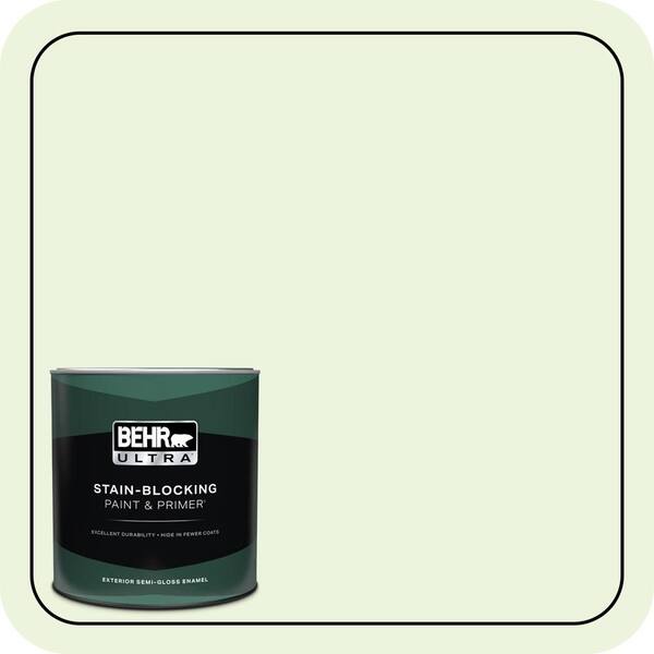 BEHR ULTRA 1 qt. #430C-1 White Willow Semi-Gloss Enamel Exterior Paint & Primer