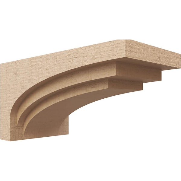 Ekena Millwork 10-in. x 20-in. x 10-in. Series 3 Wide Rockford Rough Cedar Woodgrain Timberthane Polyurethane Corbel, Primed Tan