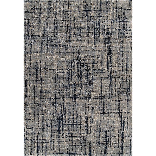 Cotton Tail Cross Thatch 5 ft. 3 in. x 7 ft. 6 in. Pewter Area Rug