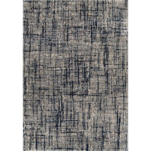 Orian Rugs Cotton Tail Cross Thatch 6 ft. 7 in. x 9 ft. 6 in. Pewter Area Rug