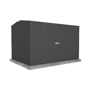 Premier 10 ft. x 7 ft. Galvanized Steel Metal Shed in Monument Gray with SNAPTiTE Assembly System (73 sq. ft.)