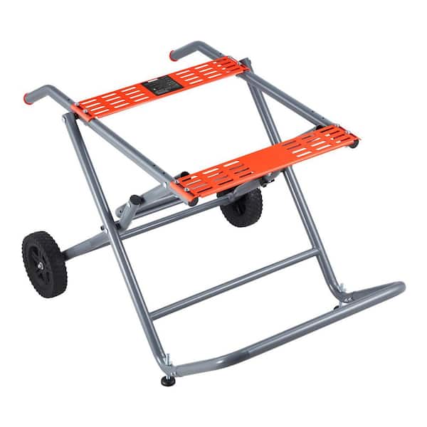 Portable Table Saw Stand, 350 lbs. Load Capacity, Rolling Foldable Table Saw Table with 8 In. Rubber Wheels