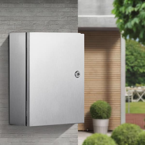 1536 cu. in. Electrical Enclosure Box 16 x 12 x 8 in. NENA 4X IP66 Wall Mount Junction Box Stainless Steel 4 Knockouts