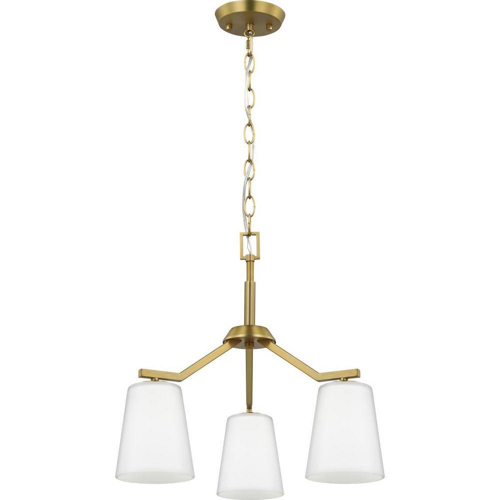 Vertex Brushed Gold and Nickel Convertible Chandelier with Etched Glass Shade
