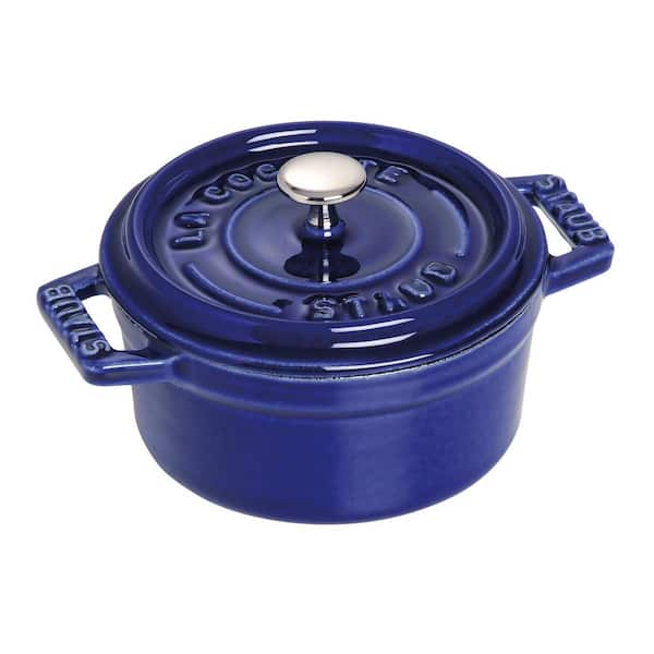 Cast Iron 0.25 qt. Mini Round Cocotte - Dark Blue