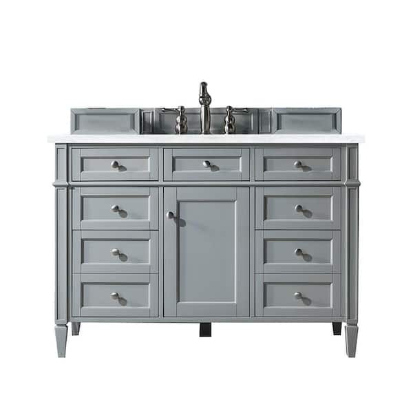 James Martin Vanities Brittany 48 in. W x 23.5 in.D x 34 in. H Single Bath Vanity in Urban Gray with Solid Surface Top in Arctic Fall