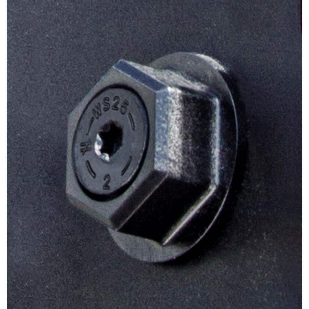 Black Low Profile Head Hex Drive Structural Wood Screws, 2-inch