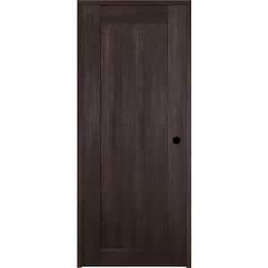 Vona 07 24 in. x 80 in. Left-Handed Solid Core Veralinga Oak Prefinished Textured Wood Single Prehung Interior Door