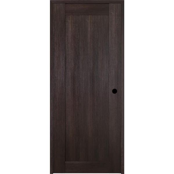 Belldinni Vona 07 36 in. x 80 in. Left-Handed Solid Core Veralinga Oak Prefinished Textured Wood Single Prehung Interior Door