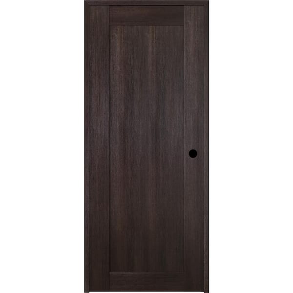 Belldinni 18 in. x 80 in. Left-Hand Solid Core Veralinga Oak Prefinished Textured Wood Single Prehung Interior Door