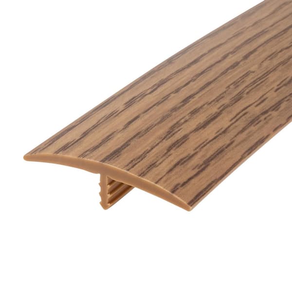 1-1/2 in. Red Oak Flexible Polyethylene Center Barb Hobbyist Pack Bumper Tee Moulding Edging 12 ft. long Coil