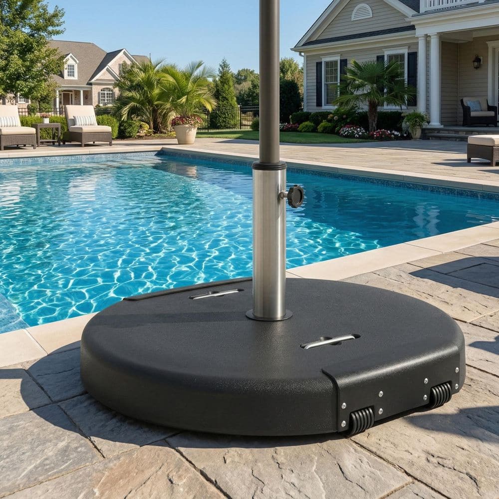 cement patio umbrella base GM-UB19- BizChair The Concrete Anchor Base Plate is a heavy Cement patio umbrella base -