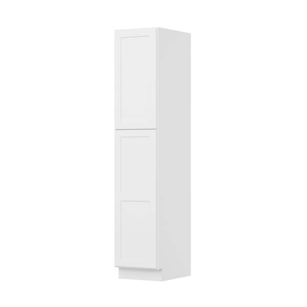 18 in. W 24 in. H 90 in. D Ready to Assemble Plywood Base Kitchen Cabinet in Painted White with 2-Door