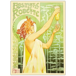 Absinthe Robette by Privat Livemont Floater Frame Drink Wall Art 14 in. x 19 in.