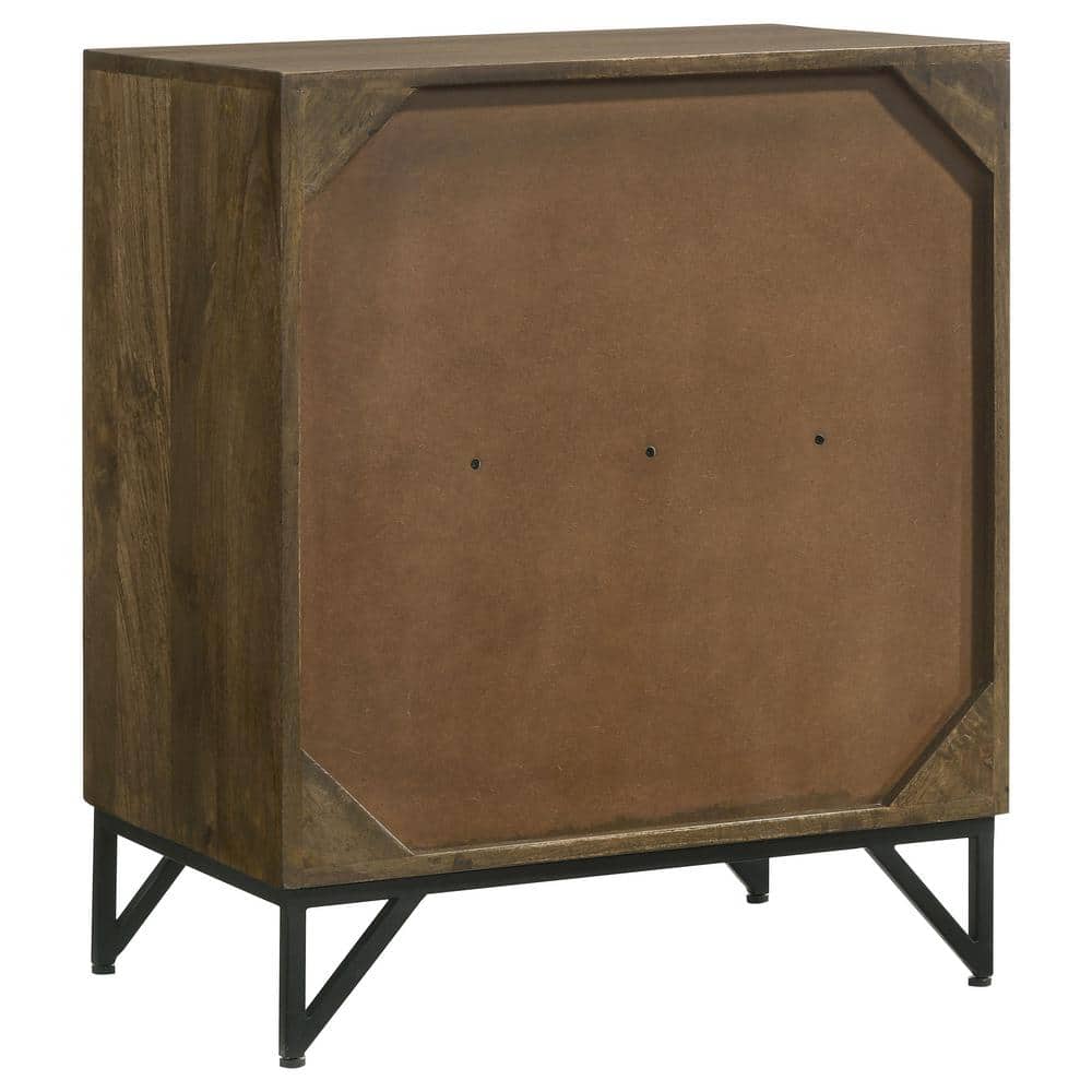 Zaria Brown Mango Wood Rustic Accent Cabinet