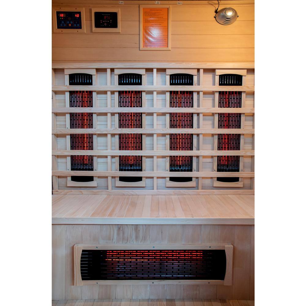 Grandby 3-Person Outdoor Infrared Sauna with Canadian Hemlock Wood