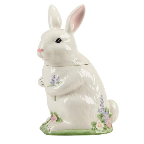 Certified International Easter Morning 3-D Bunny 1-Piece 3-D Bunny Cookie Jar