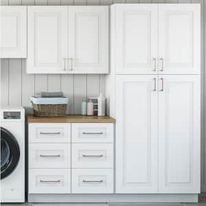Greenwich Verona White 34.5 in. H x 18 in. W x 24 in. D Plywood Laundry Room Drawer Base Cabinet with 0 Shelves