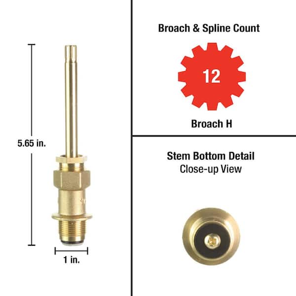 12H-2H/C Stems for Price Pfister Sink Faucets (5-Pack)