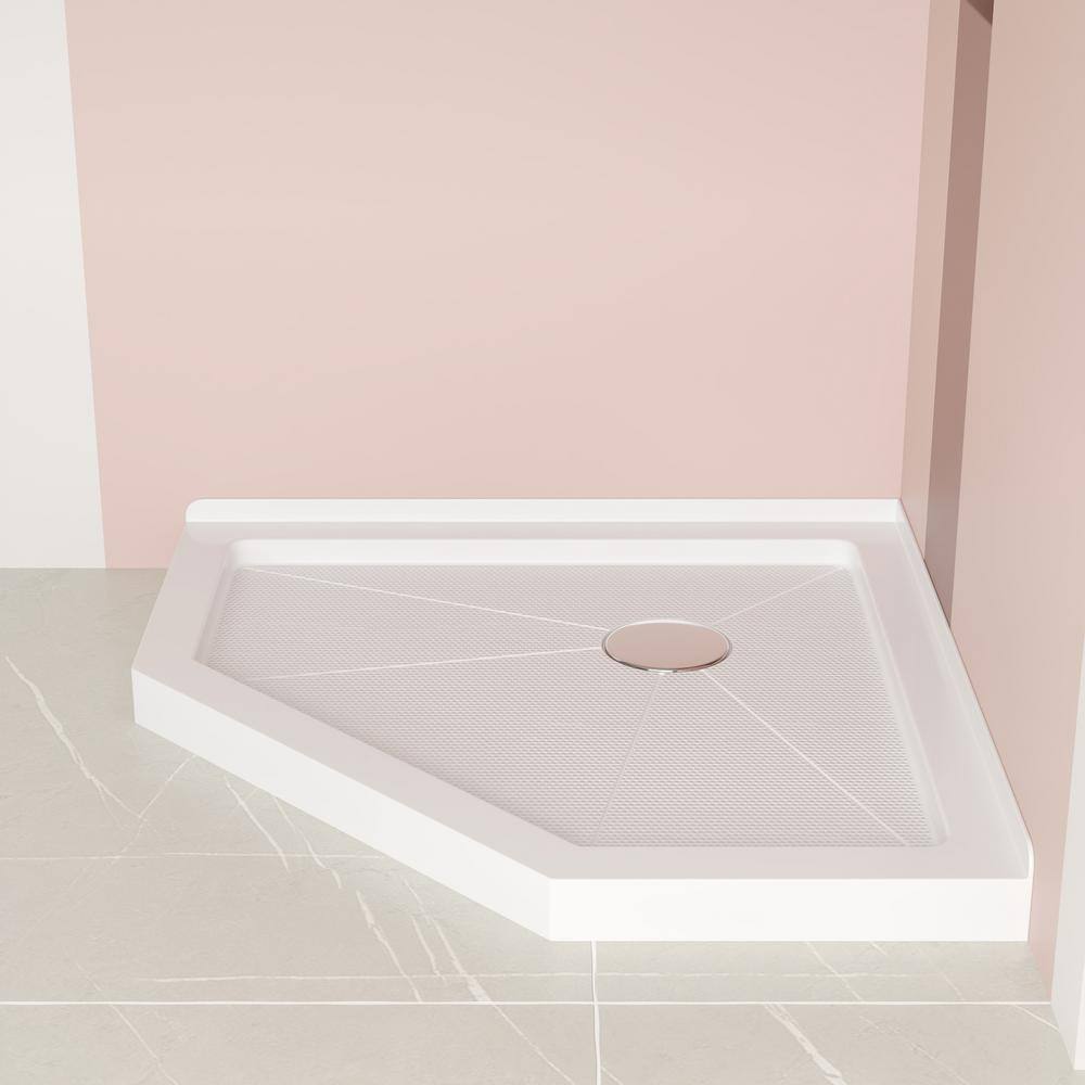 White 36" x 36" Neo-Angle Acrylic Shower Base
