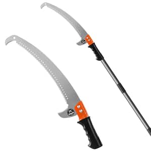 17 in. Steel Blade 10 ft. Pruning Saw for Trimmer Branches Pole Cutter Pole Pruner at Forestry Yard Garden Patios