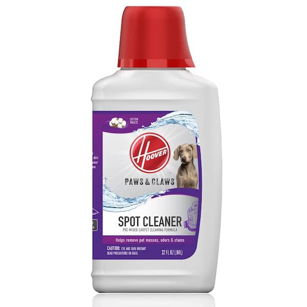 HOOVER 32 oz. Paws and Claws Pet Stain Remover Portable Spot Carpet Cleaner Solution, Premixed