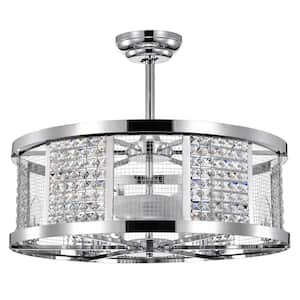 Cassie 30 in. 6-Light Indoor Chrome Ceiling Fan with Light Kit