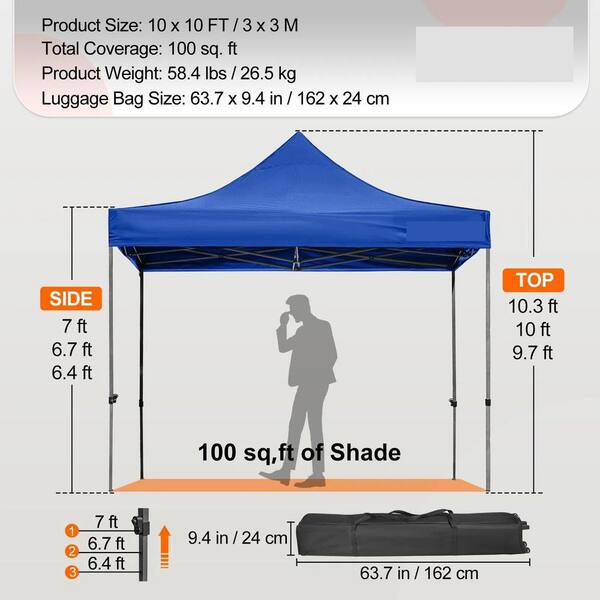spca Pop Up Canopy Tent 10 ft. x 10 ft. Outdoor Gazebo with