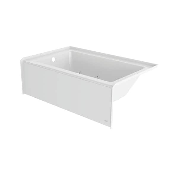 JACUZZI SIGNATURE 60 in. x 36 in. Whirlpool Bathtub with Left Drain in White with Heater