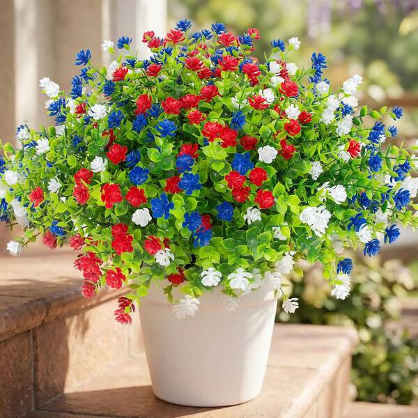 Daisies 3 in. Vine 13.8 in. Red White Blue Indoor Outdoor
