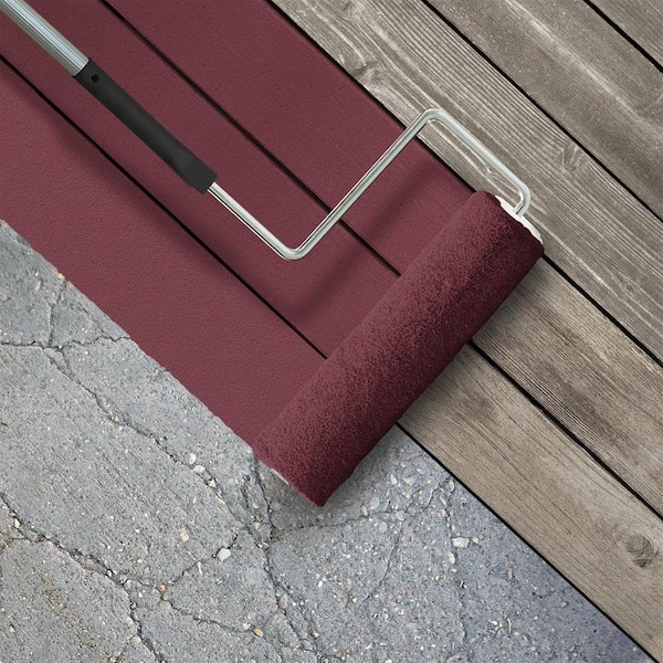 1 gal. #S-H-110 Wine Tasting Textured Low-Lustre Enamel Interior/Exterior Porch and Patio Anti-Slip Floor Paint