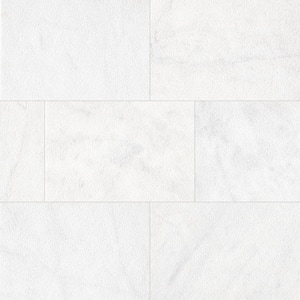 Crystal White 3 cm. x 16 in. x 24 in. Sandblast Marble Paver Tile (1-Piece/2.66 sq. ft.)