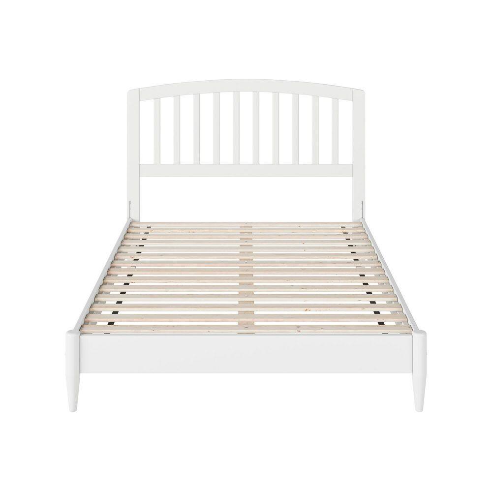Quincy Full White Solid Wood Low Profile Platform Bed