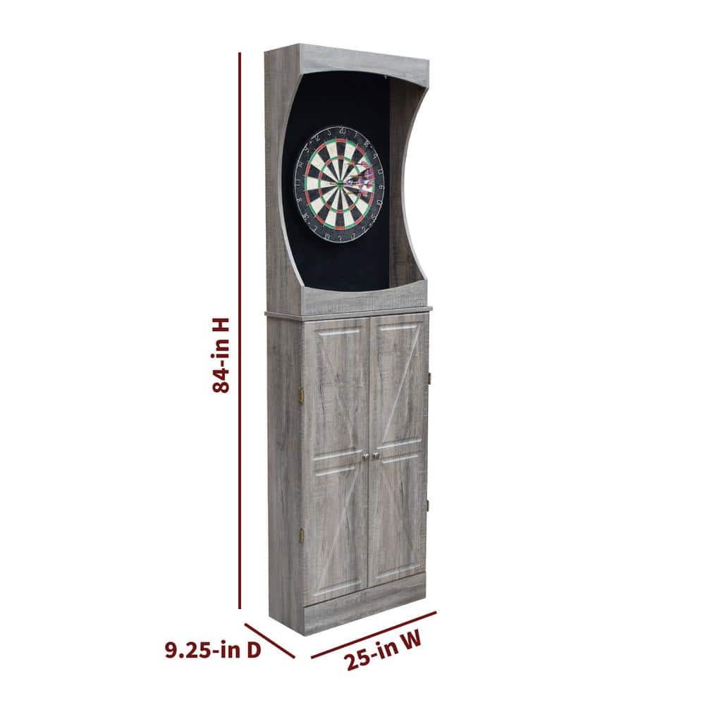 Westwood Driftwood Free-Standing Dartboard Cabinet Set