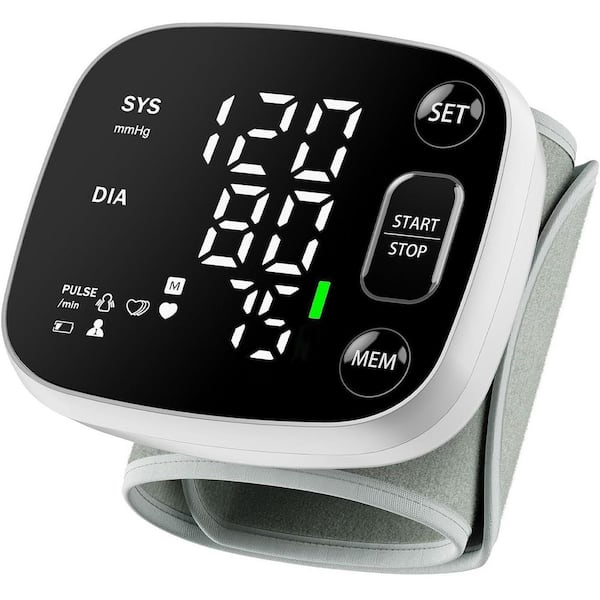 Blood Pressure Monitors for Home Use, Rechargeable Wrist Digital BP Machine, LED Backlit Display, Voice Broadcast