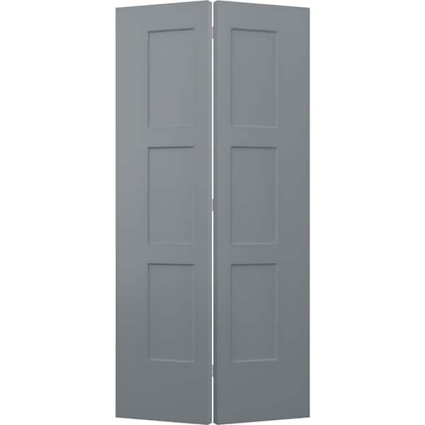 JELD-WEN 36 in. x 80 in. Birkdale Stone Stain Smooth Hollow Core Molded Composite Interior Closet Bi-fold Door