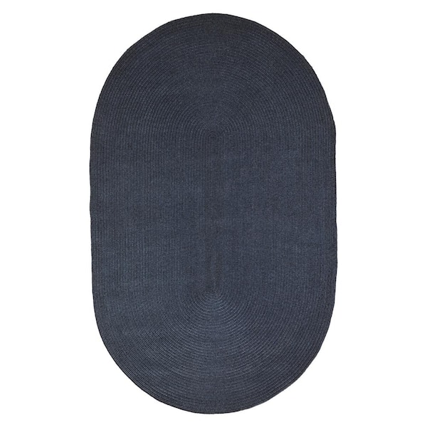 SUPERIOR Braided Denim Blue-White 6 ft. Round Reversible Transitional  Polypropylene Indoor/Outdoor Area Rug 6RUG-BRAIDED-POLY-DBWH - The Home  Depot